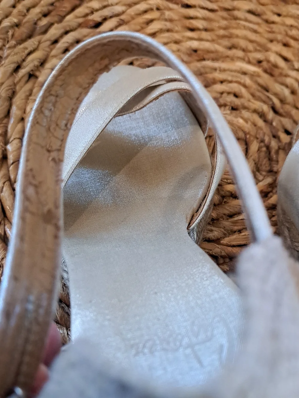 Castaner Womens Buti Summer Luxury Champange Silver Espadrille Sandals 40/9.5
